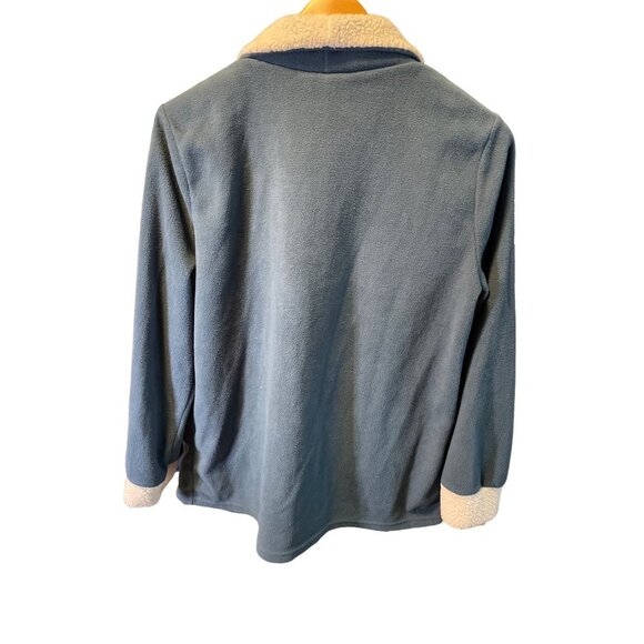 CW Classics Blue Lightweight Sherpa Trim Fleece Jacket Sz M - Picture 2 of 10